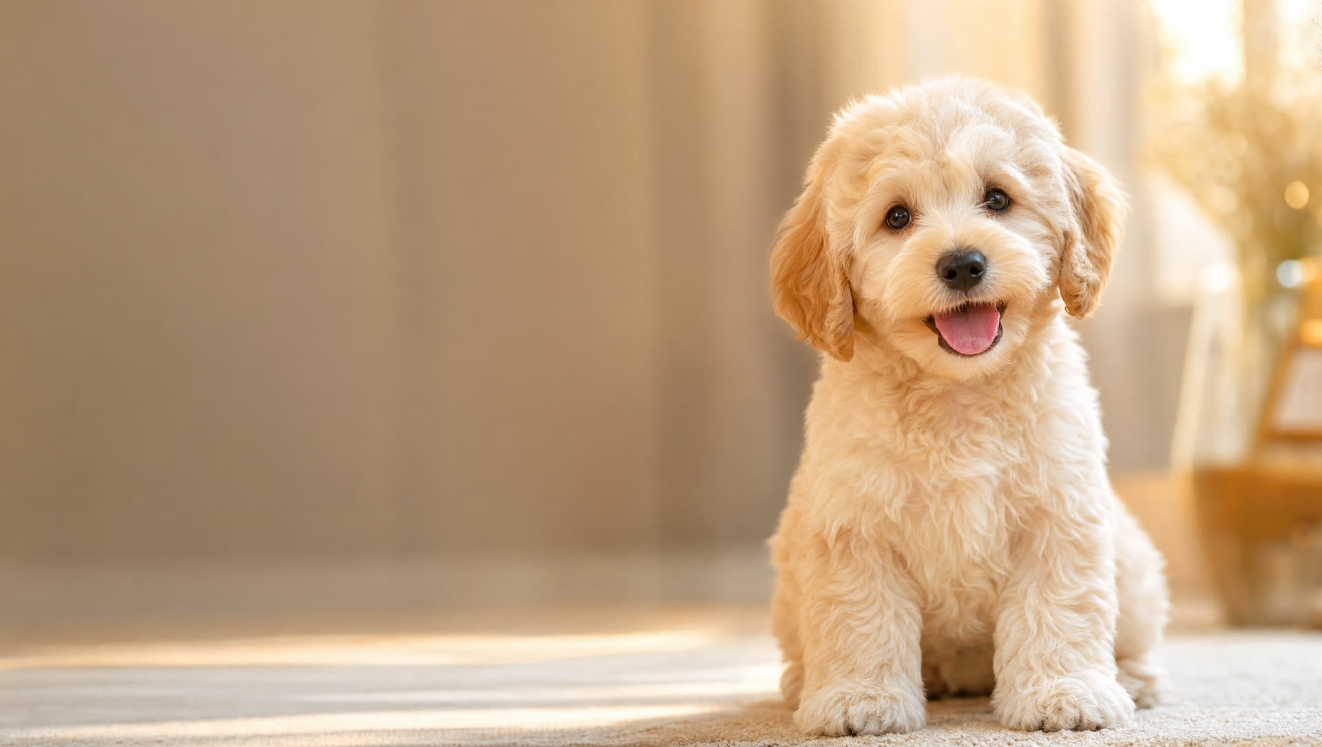 A freshly groomed happy dog